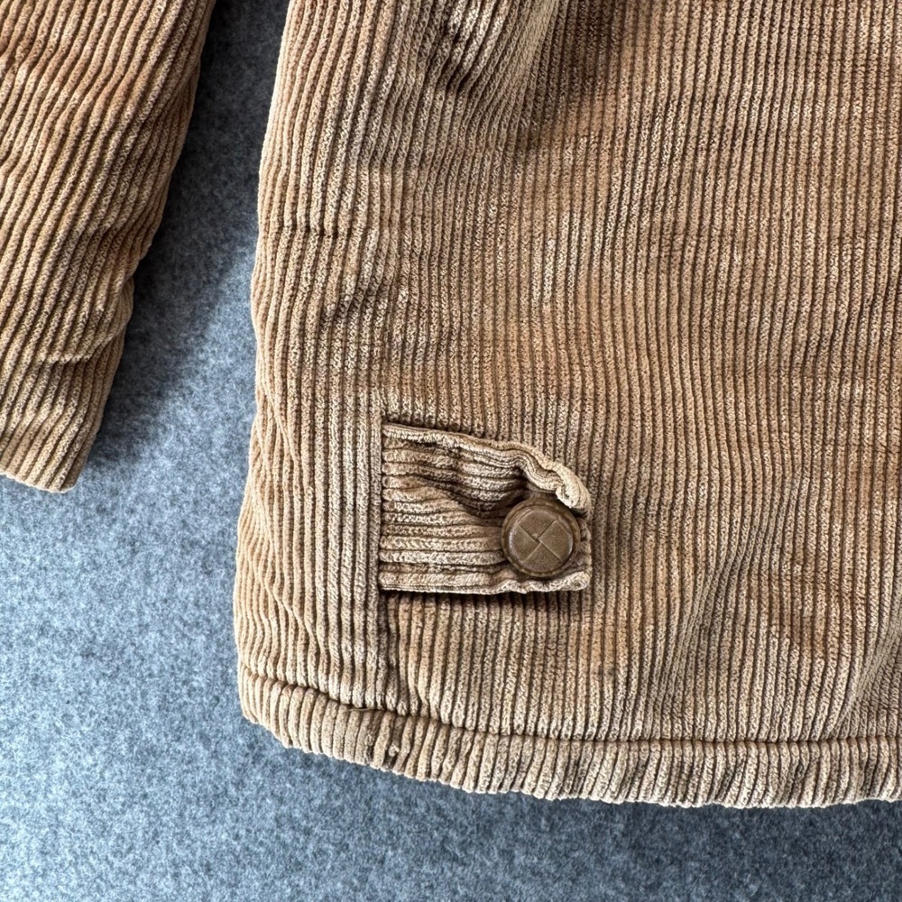 Towncraft Corduroy Jacket Mens L Brown Faux Shearling Lined Vintage Penneys - Picture 11 of 12